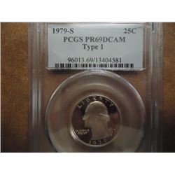 1979-S TYPE 1 WASHINGTON QUARTER PCGS PR69 DCAM