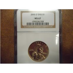 2005-D SMS SACAGAWEA DOLLAR NGC MS69