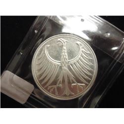 1965 GERMAN SILVER 5 MARK UNC