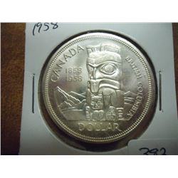 1958 CANADA SILVER DOLLAR