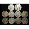 Image 1 : 10 ASSORTED 1920'S MERCURY DIMES