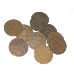 10 TOTAL INDIAN HEAD PENNIES *MIXED DATES & GRADES*!! INDIAN HEAD CENTS CAME OUT OF SAFE!!