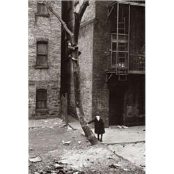 HELEN LEVITT, (American, b. 1918), NEW YORK, signed "Helen Levitt, N.Y." in pencil on verso, gela...