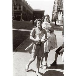 HELEN LEVITT, (American, b. 1918), NEW YORK, signed, "Helen Levitt, N.Y." in pencil on verso, gel...