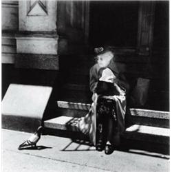 IMOGEN CUNNINGHAM, (American, 1883-1976), ALONE, signed and dated "Imogen Cunningham 1950" in pen...