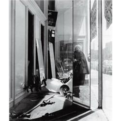 IMOGEN CUNNINGHAM, (American, 1883-1976), SELF-PORTRAIT ON GEARY STREET, signed and dated "Imogen...