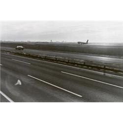CHARLES PRATT, (American, 1926-1976), NEW JERSEY AIRPORT, stamped "CHARLES PRATT" on verso, inscr...