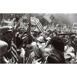 GARRY WINOGRAND, (American, 1928-1984), UNTITLED (HARD HAT RALLY, NEW YORK), stamped "Printed by ...