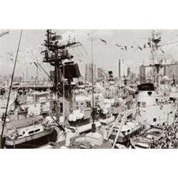 TOD PAPAGEORGE, (American, b. 1940), NEW YORK CITY PIER, JULY 5, 1976, titled, dated and signed "...