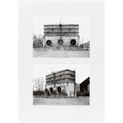 BERNHARD & HILLA BECHER, (German, b. 1931), COOLING TOWERS, signed and dated "Bernd Becher 72/Hil...