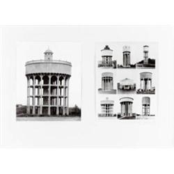 BERNHARD & HILLA BECHER, (German, b. 1931), WATER TOWERS, signed and dated "Bernd Becher 72/Hilla...