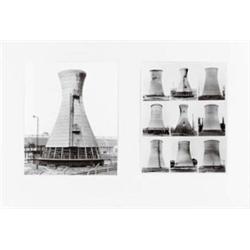 BERNHARD & HILLA BECHER, (German, b. 1931), GAS HOLDERS, signed and dated "Bernd Becher 72/Hilla ...