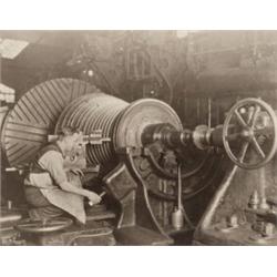 LEWIS WICKES HINE, (American, 1874-1940), MECHANIC AND TURBINE, GENERAL ELECTRIC COMPANY, signed ...