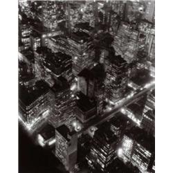 BERENICE ABBOTT, (American, 1898-1991), NEW YORK AT NIGHT, signed "BERENICE ABBOTT" in pencil bel...