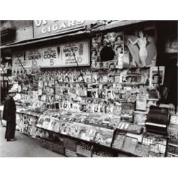 BERENICE ABBOTT, (American, 1898-1991), NEWSSTAND (32nd STREET AND 3rd AVENUE, NEW YORK), signed ...