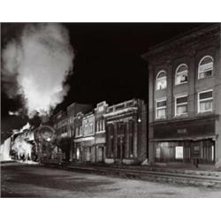 O. WINSTON LINK, (American, 1914-2001), MAIN LINE ON MAIN STREET, NORFOLK, WEST VIRGINIA, signed ...