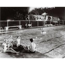 O. WINSTON LINK, (American, 1914-2001), SWIMMING POOL, WELCH, VIRGINIA, signed with print date "O...