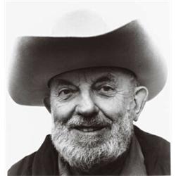 JIM ALINDER, (American, b. 1941), ANSEL ADAMS, CARMEL, signed "Jim Alinder" in pencil below image...