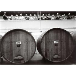 ANSEL ADAMS, (American, 1902-1984), TWO WINERY PHOTOGRAPHS:, AGING CASKS WITH VISITORS' GALLERY &...