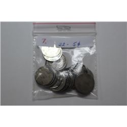 22 King George Coins 22-5¢ (very worn)