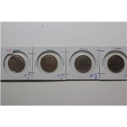 4 - 1876H Large Pennies