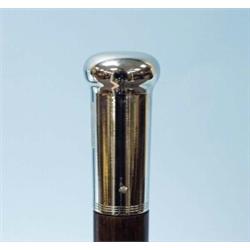 A turn of the century walking stick with silver knob handle. With steel dagger inset.…