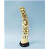 Image 1 : An antique Japanese carved ivory group depicting acrobats with masks performing a climbing act. I…