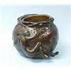 Image 1 : ART NOUVEAU - A. MARIONNET - An important brown patinated bronze jardiniere. Of globular form, re…