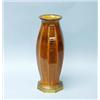 Image 1 : ART DECO - SEVRES. A fine French porcelain vase with gilt metal base. The facetted vessel with fi…