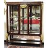 A fine antique French Louis XV style vitrine. Satinwood inlaid glazed front doors decorated with …
