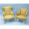 Image 2 : A fine antique French Louis XV style giltwood framed salon set comprising a long settee, a pair o…