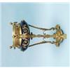 Image 1 : An important antique French gilt bronze and porcelain centrepiece. The circular cobalt blue bowl,…