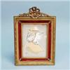 Image 1 : A good antique French Louis XV style enamelled gilt bronze picture frame with ribbon mounts. 15" …