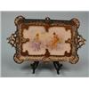 Image 1 : A fine antique French bevelled glass salon mirror. Scroll decorated gilt wood frame with etched g…