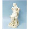 E. BATTIGLIA - 19th century Italian school. A finely carved alabaster figure of a young lady in a…
