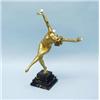 ART DECO - CLAIRE JEANNE ROBERTE COLINET (1882-1940) French school. "Juggler." A gold patinated n…
