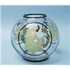 ART DECO - MARCEL GOUPY. A globular form French art glass vase. Decorated on three medallions wit…