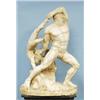 Image 1 : Hercules and Antaeus. A fine antique Italian alabaster figural group of the Greek mythological go…