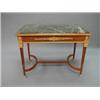 Image 1 : A fine antique French Louis XVI style mahogany salon table. Rectangular form, gilt bronze mounted…