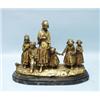 JOSEPH D'ASTE - Early 20th century French school. "Sunday outing". A well detailed gold patinated…
