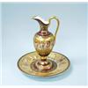 Image 1 : The Four Seasons. A fine antique Old Vienna porcelain ewer with matching plate. The balusted form…