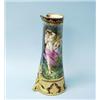Image 1 : An important antique Austrian Old Vienna porcelain envelope vase. Flaring base and top "jewel" de…