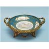 Image 1 : An antique French Sevres porcelain centrepiece with gilt bronze mounts. Central medallion hand pa…
