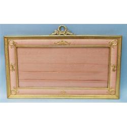 An unusual antique French Empire style bronze sectional picture frame. 30" x 17". Circa 1870.…