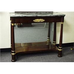 A very fine antique French Napoleon III dressing table with period bronze dore mounting. With sha…