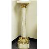 An antique French onyx pedestal with gilt bronze mounts and revolving top. 11 1/2" square, 42" hi…