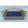 An important antique French bronze and lapis lazuli footed centerpiece. Multipatinated Barbedienn…