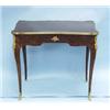 An antique French Louis XV style lady's desk. Marquetry and parquetry inlaid frame with very fine…