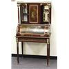 An antique French Louis XVI style Vernis Martin decorated secretary cabinet. Top with a central c…
