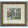 PAULEMILE PISSARRO (1884-1972) French school. "Le Petit Pont du Vey". Pastel on paper. Signed low…